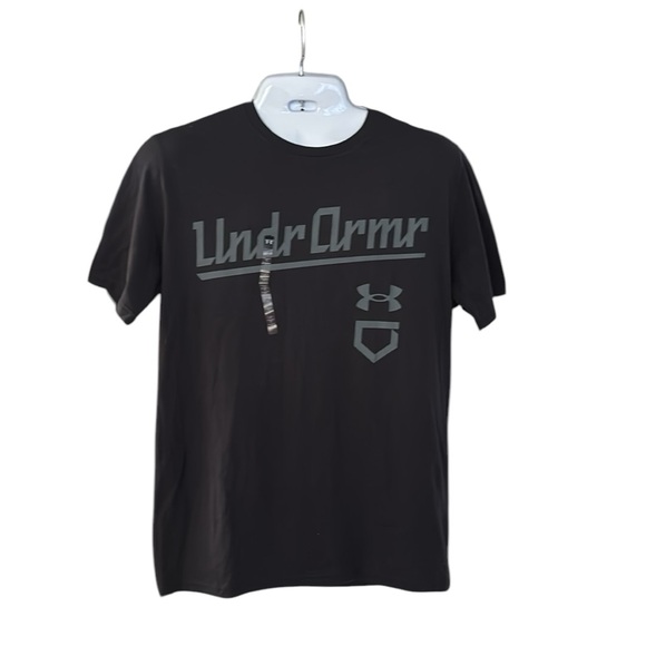 NWT Under Armour Men's Baseball Script Short Sleeve T-Shirt - Picture 1 of 7
